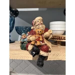 Vintage Santa Shelf Sitter With Bag Of Toys Christmas Holiday